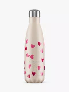 Chilly's Emma Bridgewater Pink Hearts Insulated Leak-Proof Drinks Bottle, 500ml, Pink | John Lewis (UK)