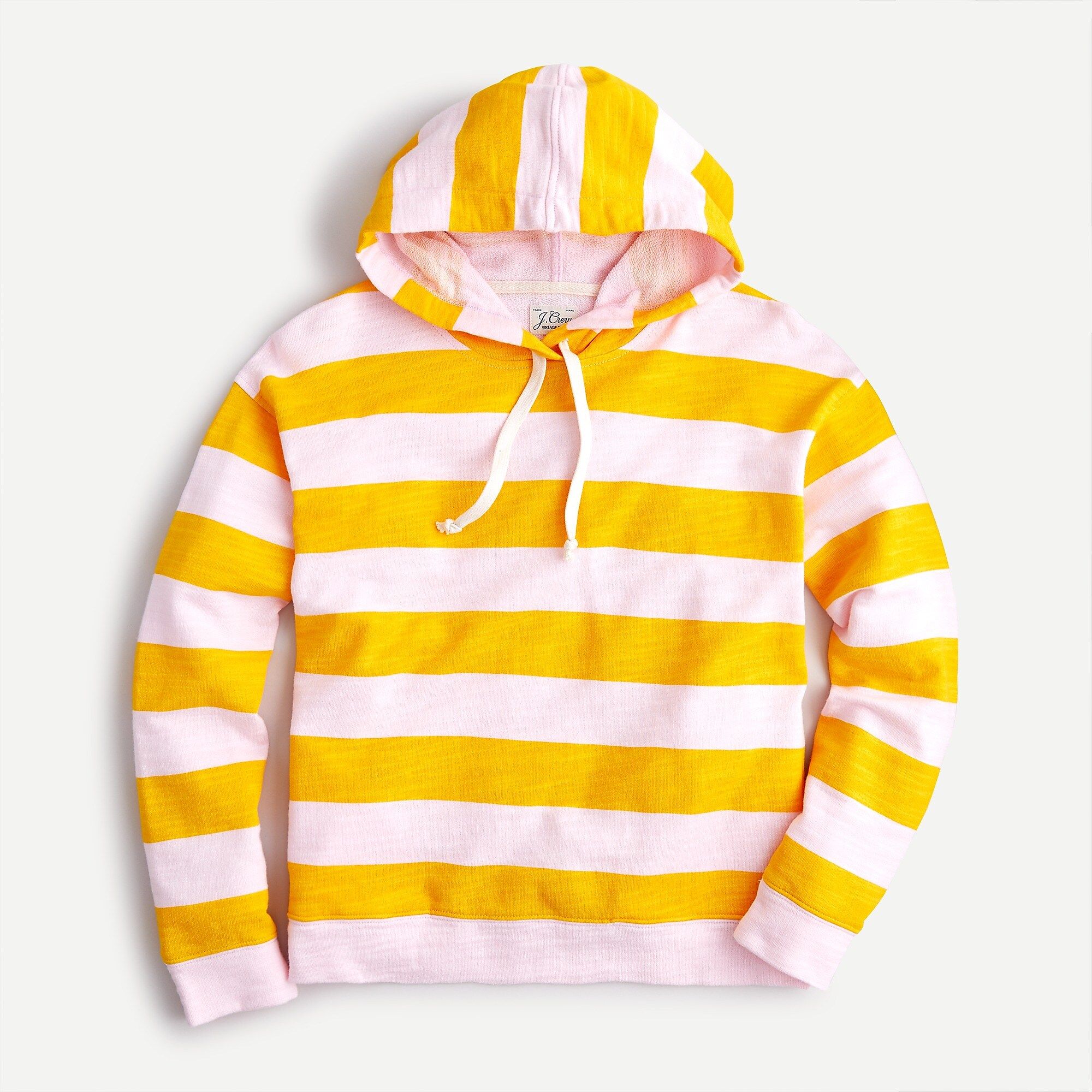 Cropped hoodie in striped vintage cotton terry | J.Crew US