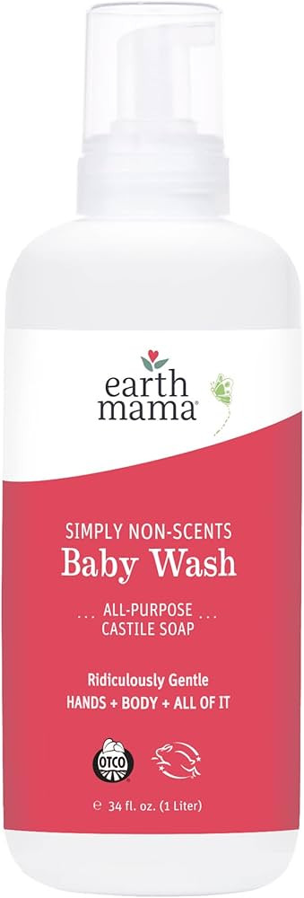 Earth Mama Baby Wash with Gentle Castile Soap, Simply Non-Scents, 34-Fluid Ounce | Amazon (US)