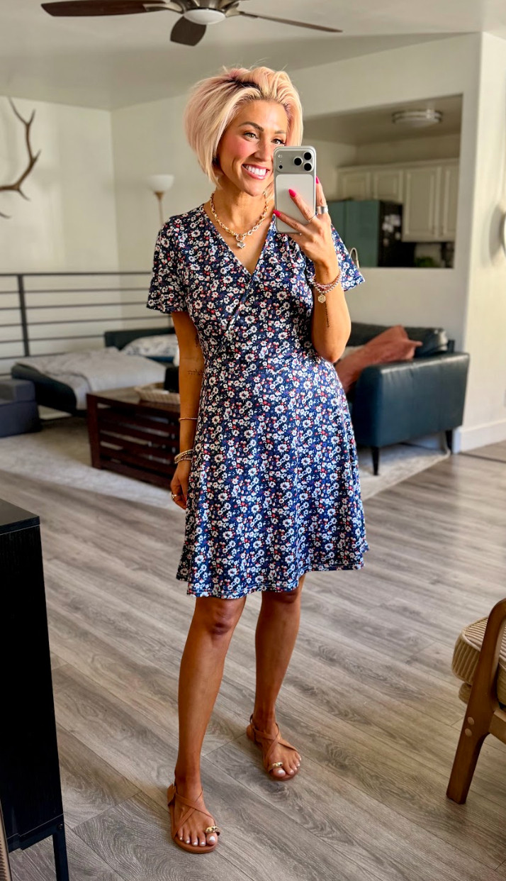 Loving my new floral dress! Perfect for a casual day out. Dress: Small // Shoes: TTS 

 #LTKootd #LTKOver40 #LTKSaleAlert