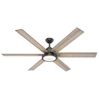 Warrant 70 in. LED Indoor Noble Bronze Ceiling Fan with Light | The Home Depot