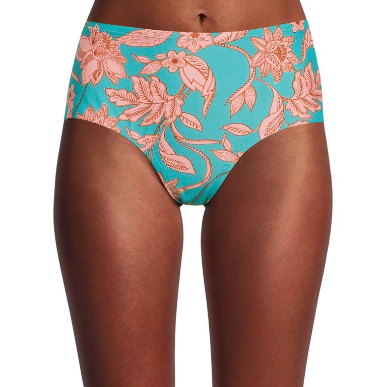Time and Tru Women’s and Women's Plus Mid Rise Retro Swim Bottom | Walmart (US)