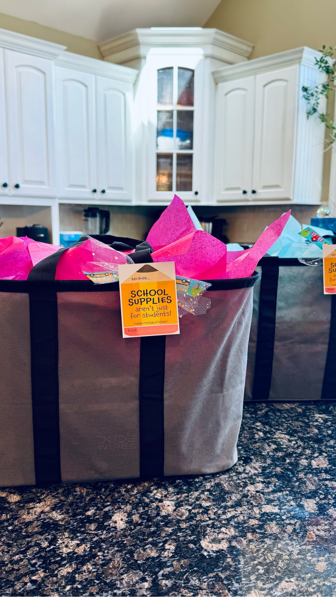 Now that we know who our teachers are this year, it was time to put together some back-to-school baskets 🎉✏️🍎

Because let’s be real… school supplies aren’t just for students! 🙌🏼

✨ Disinfectant spray + wipes
✨ Tissues & sharpies
✨ Class rewards & survival kit goodies

Just a little way to start the year off right and show our teachers some extra love 💛

#BackToSchool #TeacherLove #SchoolSupplies #BackToSchool2025 #SchoolDays #TeacherAppreciation #TeacherGifts #MomLife #BackToSchoolReady #SchoolMom #KidsInSchool #AmazonFinds #FYP

#LTKSeasonal #LTKKids