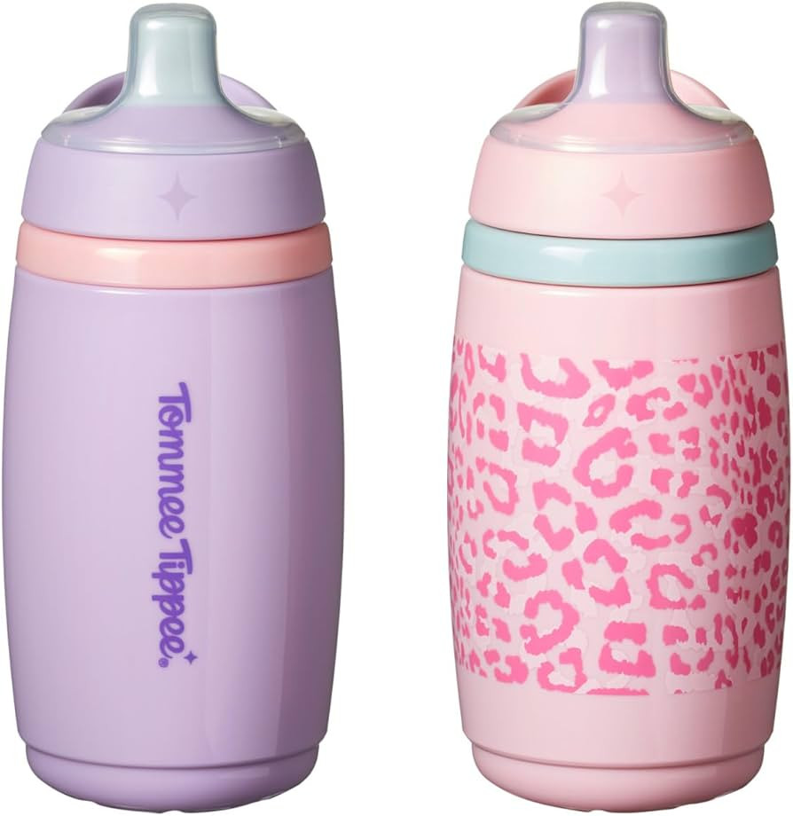 Tommee Tippee Active Spout Toddler Cups, 9 oz, Insulated Sippy Cups For Toddlers 1-3, Silicone Sp... | Amazon (US)