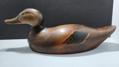 Vintage Hand Carved Wooden Duck | eBay US