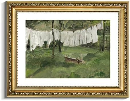 VIYYIEA Gold Framed Wall Art Canvas Print Home Decor Vintage Laundry Room Art Prints Antique Coun... | Amazon (US)