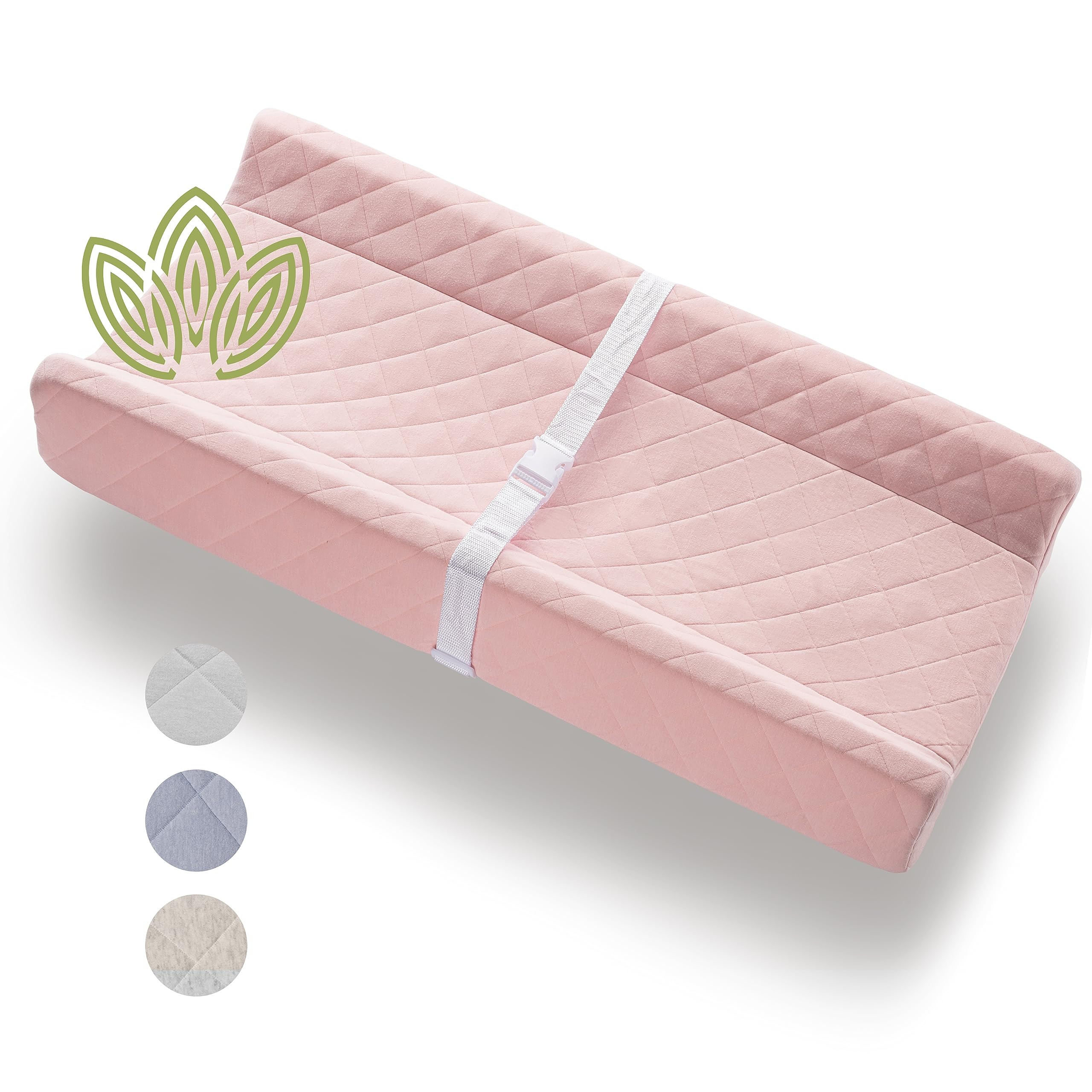 Organic Cotton Contoured Baby Changing Pad w/Waterproof Foam Mattress, Includes Soft, Removable &... | Amazon (US)
