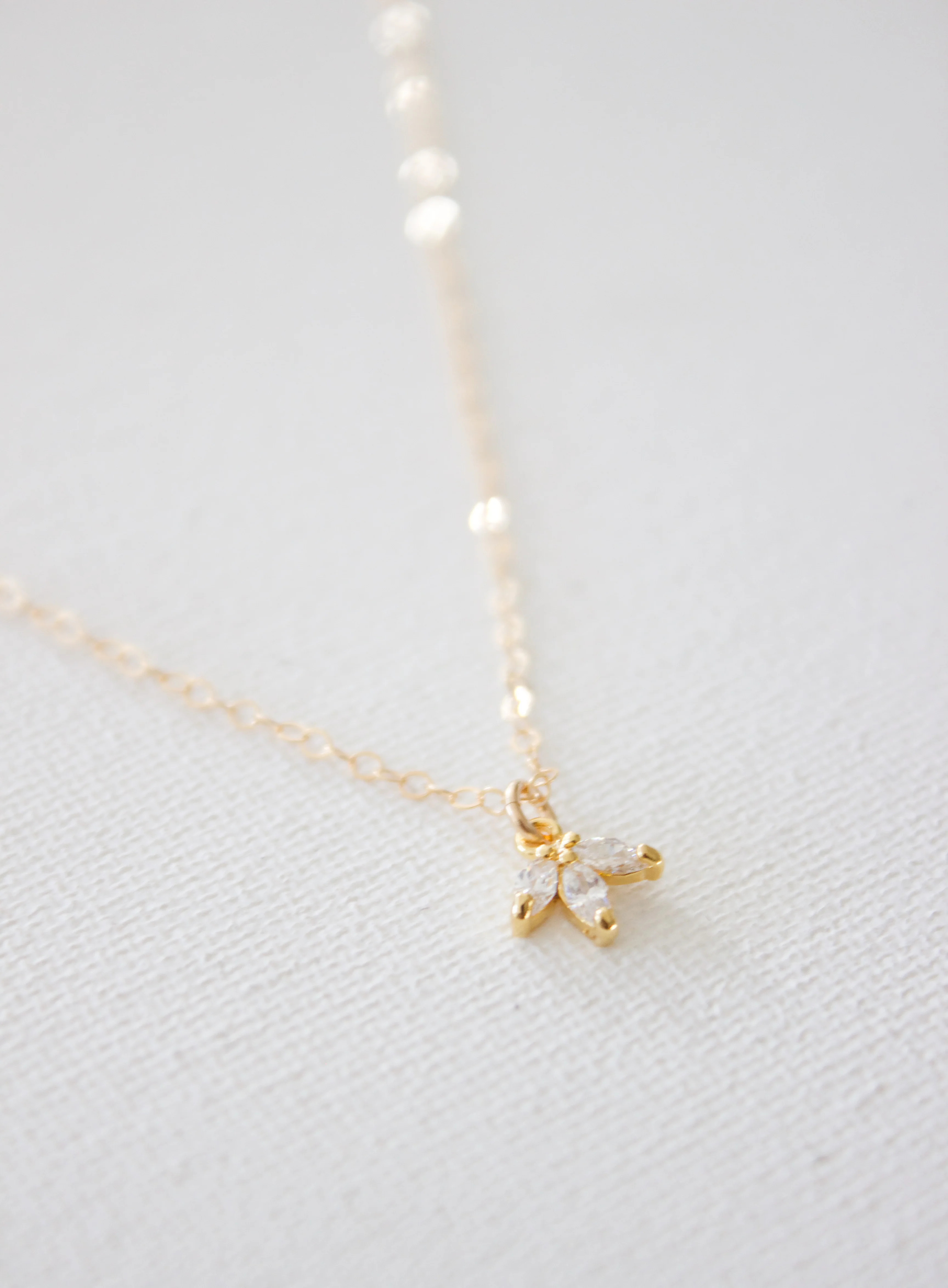 CZ MAPLE LEAF NECKLACE | Katie Waltman Jewelry