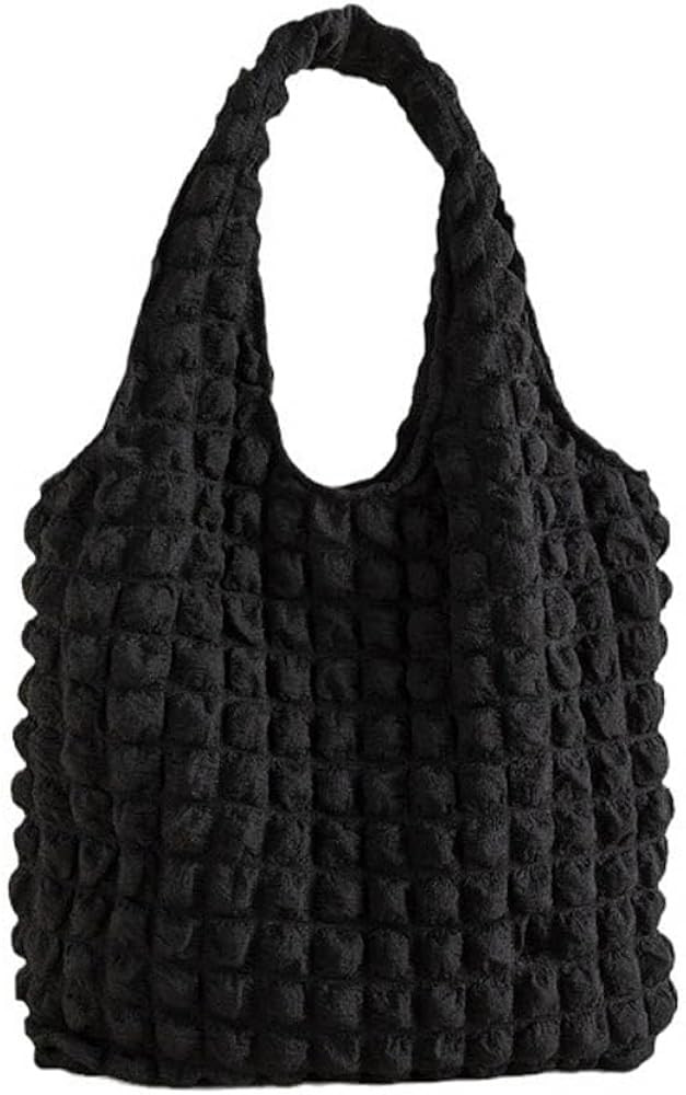 Bubble Hobo Shoulder Bag for Women - Lightweight Quilted Tote with Large Capacity - Casual Work B... | Amazon (US)