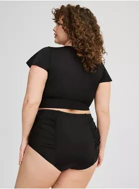 High-Rise Ruched Swim Bottom | Torrid (US & Canada)