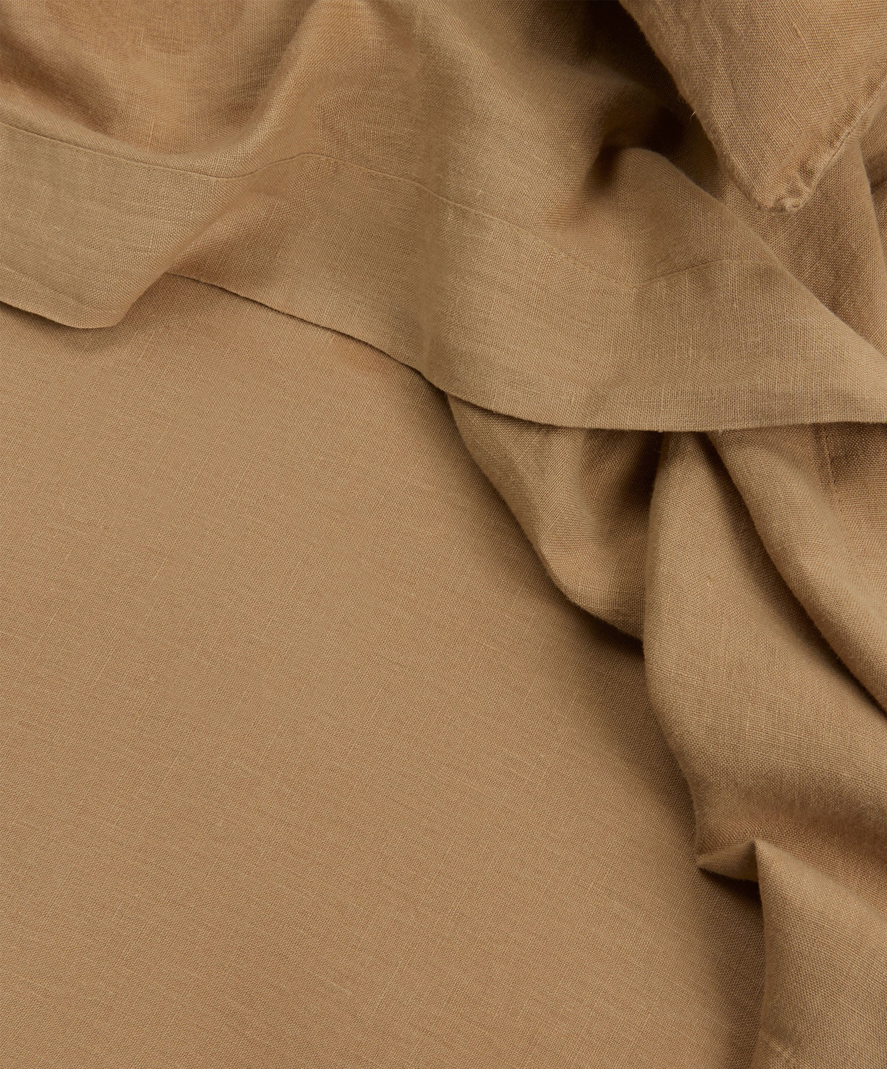 Linen Flat Sheet with Border - Sand | CULTIVER US