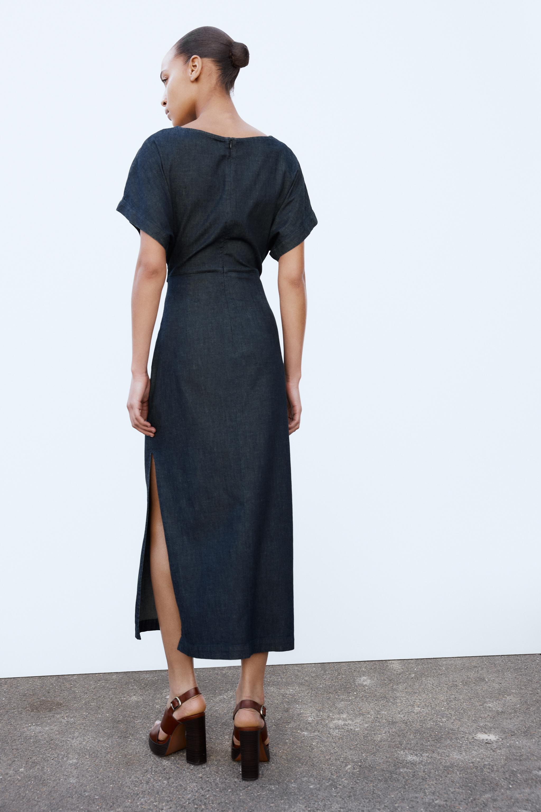 DRAPED MIDI DRESS | Zara US