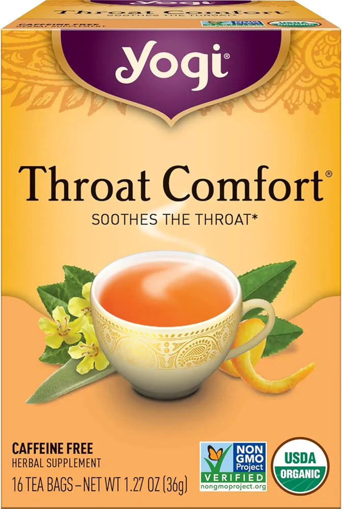 Yogi Tea - Throat Comfort (4 Pack) - Soothes the Throat with Wild Cherry Bark, Licorice Root, Mul... | Amazon (US)