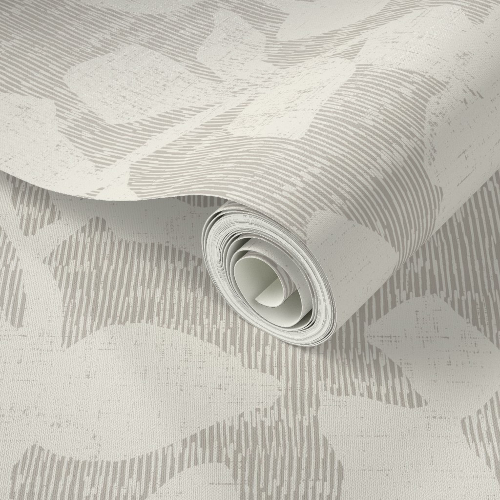 silver dollar eucalyptus greige Wallpaper | Spoonflower | Spoonflower