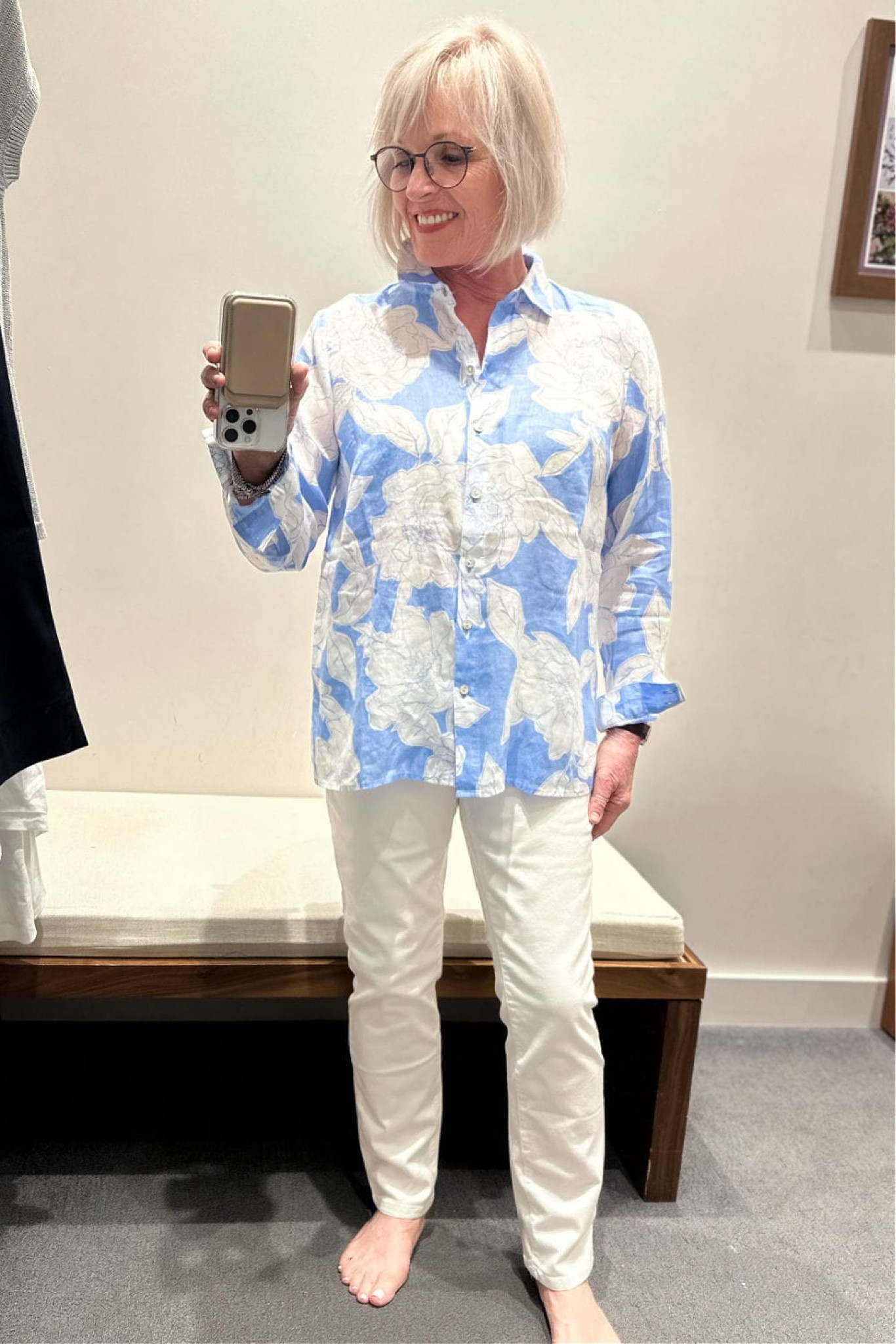 J.Jill linen button shirt and slim-fit ankle jeans. All TTS, top comes in 5 colors and 2 stripe prints and regular, petite and tall sizes. Jeans come in 3 washes and regular, petite and tall sizes.

#LTKOver40 #LTKStyleTip #LTKSeasonal