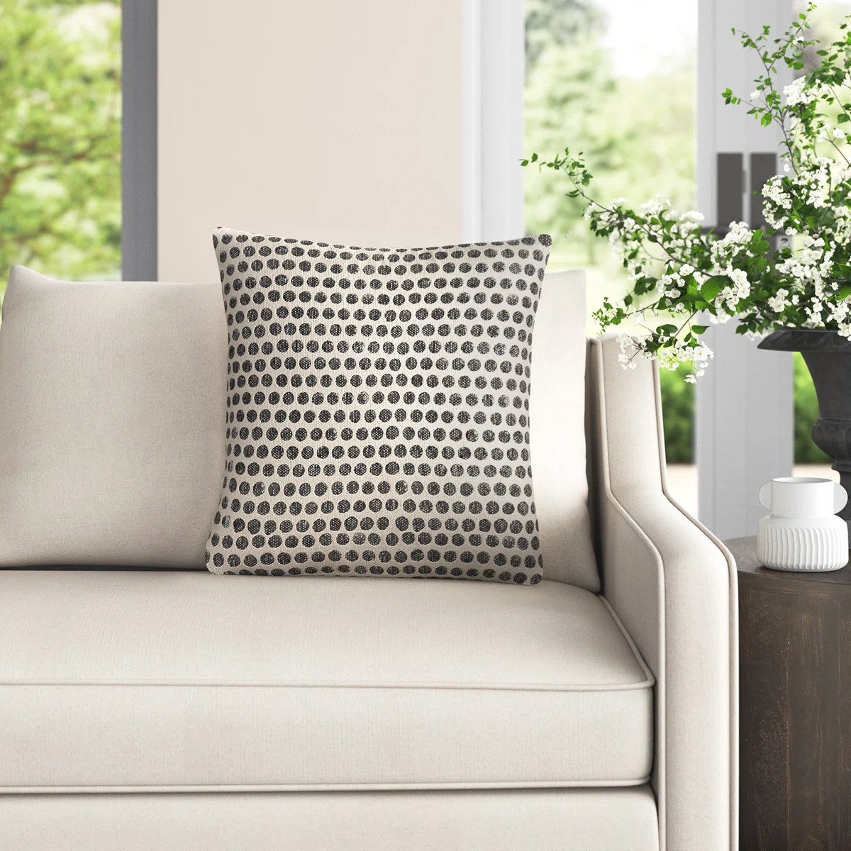 Zetta Polka Dots Cotton Throw Pillow | Wayfair North America