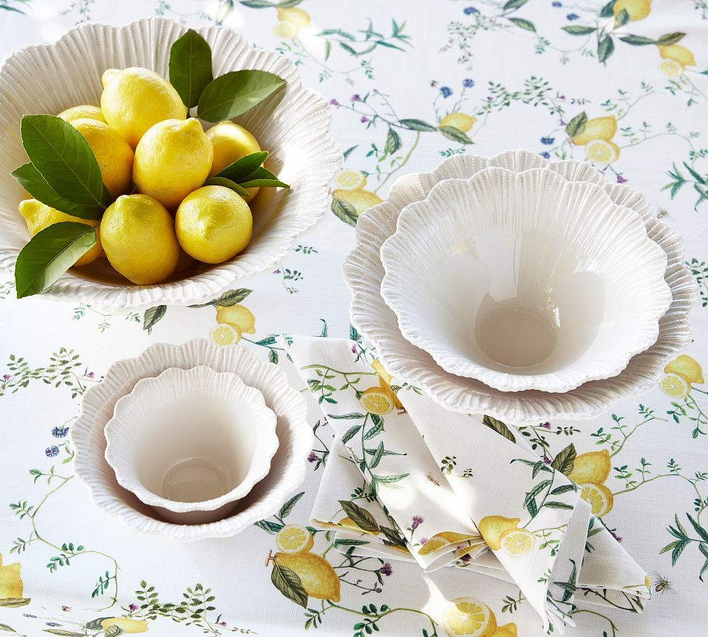Monique Lhuillier Claudia Outdoor Melamine Nested Serving Bowls - Set of 5 | Pottery Barn (US)