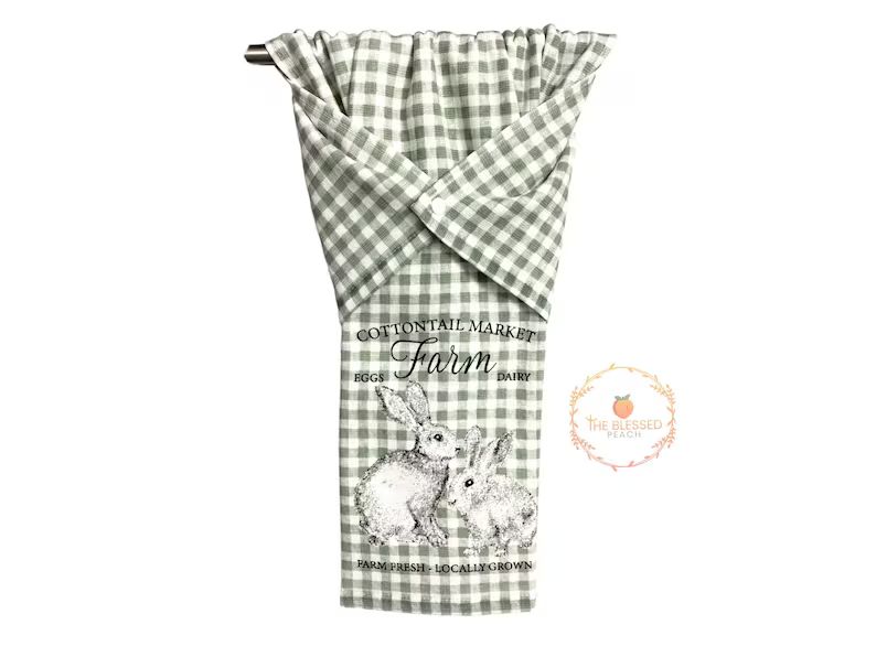 Easter kitchen towel, stay put towel, kitchen dish towel, hand drying towel, hanging hand towel, ... | Etsy (US)
