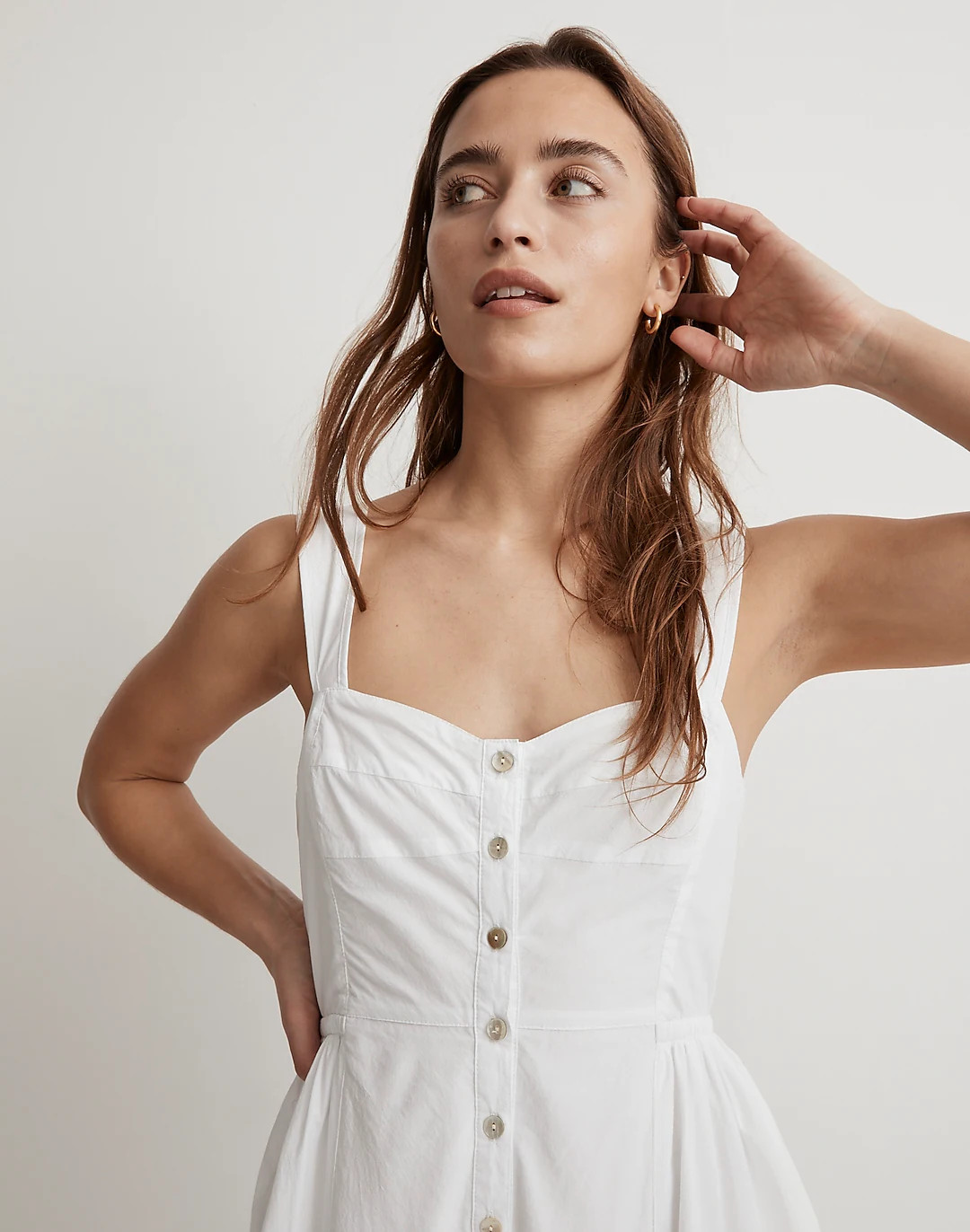 Button-Front Tiered Midi Dress | Madewell