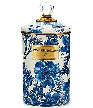 MacKenzie-Childs English Garden Enamel Canister - Medium | Dillard's