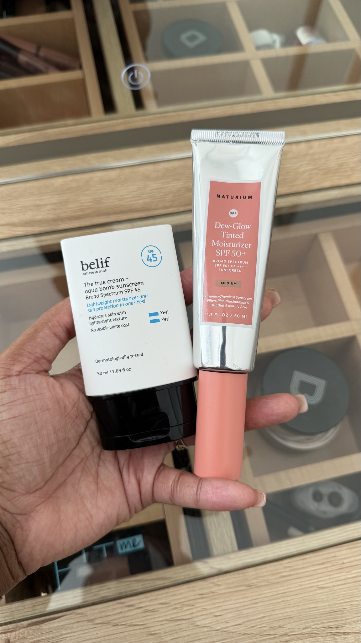 Two of my favorite sunscreens! They both give you the most amazing glow & no white cast! The Naturium is tinted so great for hyperpigmentation! 😅 #spf #blackgirlskincare #sunprotection #tintedspf 

#LTKSaleAlert #LTKBeauty #LTKFindsUnder50