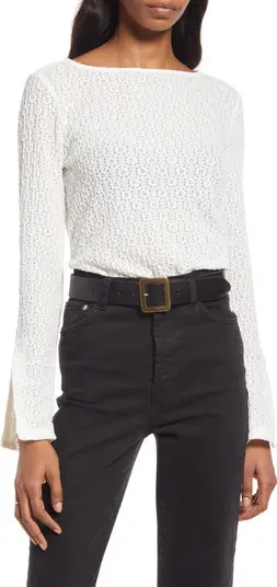 Treasure & Bond Long Sleeve Lace Top | Nordstrom | Nordstrom