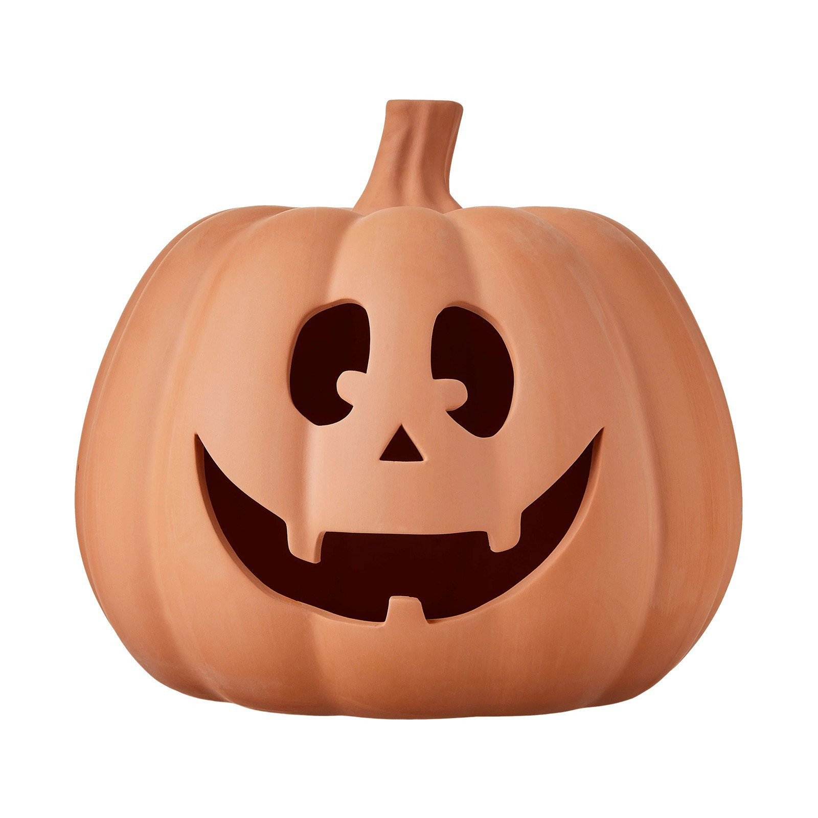 Fall Halloween Decorations Handmade Clay Pumpkin Jack O'Lantern - Tall Terracotta Pumpkin for Ind... | Walmart (US)