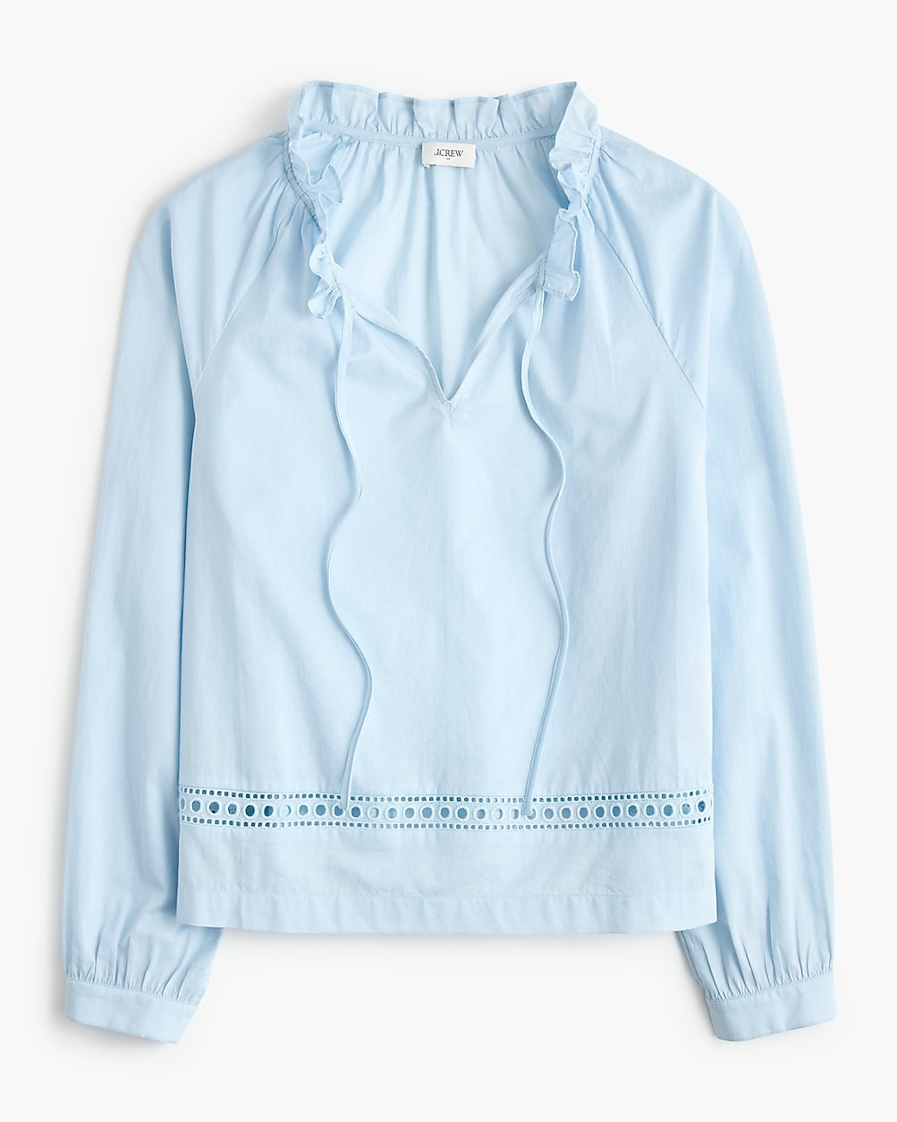 Long-sleeve tie-neck top | J.Crew Factory