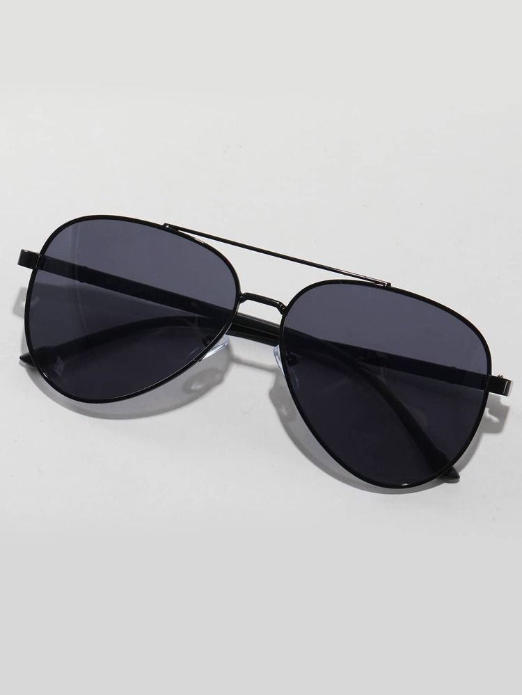 Metal Frame Tinted Lens Sunglasses | SHEIN