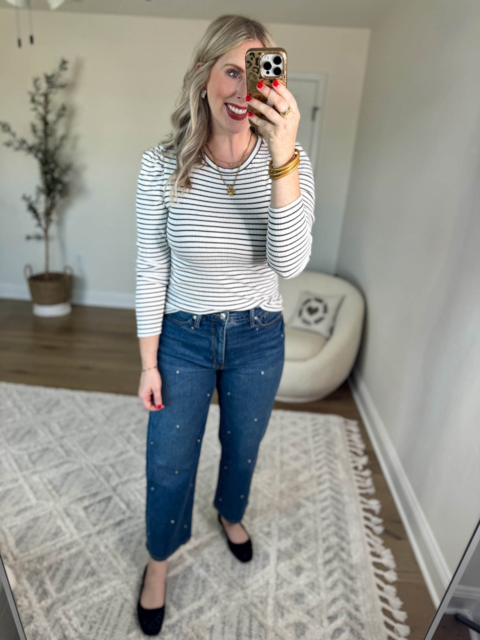 Daily try on, Walmart outfit, Walmart fashion, Walmart try on, free assembly, striped puff sleeve, sparkle jeans 

Medium 

#LTKStyleTip #LTKSeasonal #LTKFindsUnder50