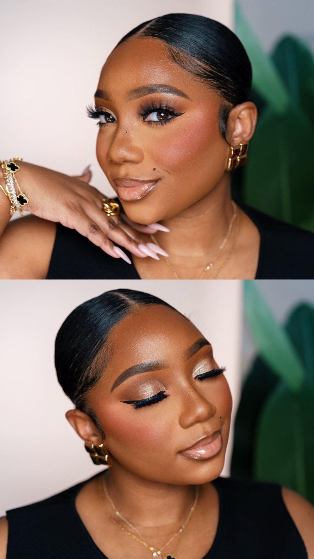 What I use to achieve this super sleek low bun.

#hairstyle #lowbun #middlepartbun

#LTKspring #LTKbeauty