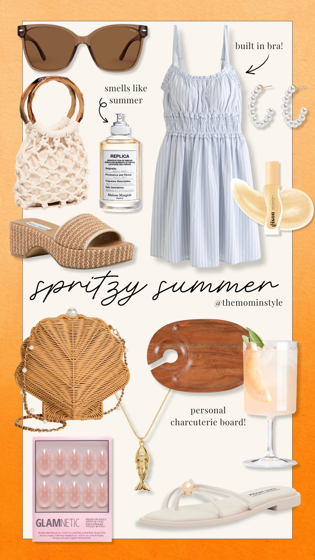 Give me a breezy dress with a built in bra, the cutest shell bag, easy slide sandals, a fresh summer scent, and a fun drink on the patio and I’m happy. These are the little things making summer feel extra special right now.

summer style, summer outfit ideas, beach vacation style, shell bag, woven handbag, summer dress, built in bra dress, slide sandals, summer accessories, vacation outfits, patio season, summer fashion finds, neutral style, resort wear, themominstyle

#LTKootd #LTKTravel #LTKSeasonal