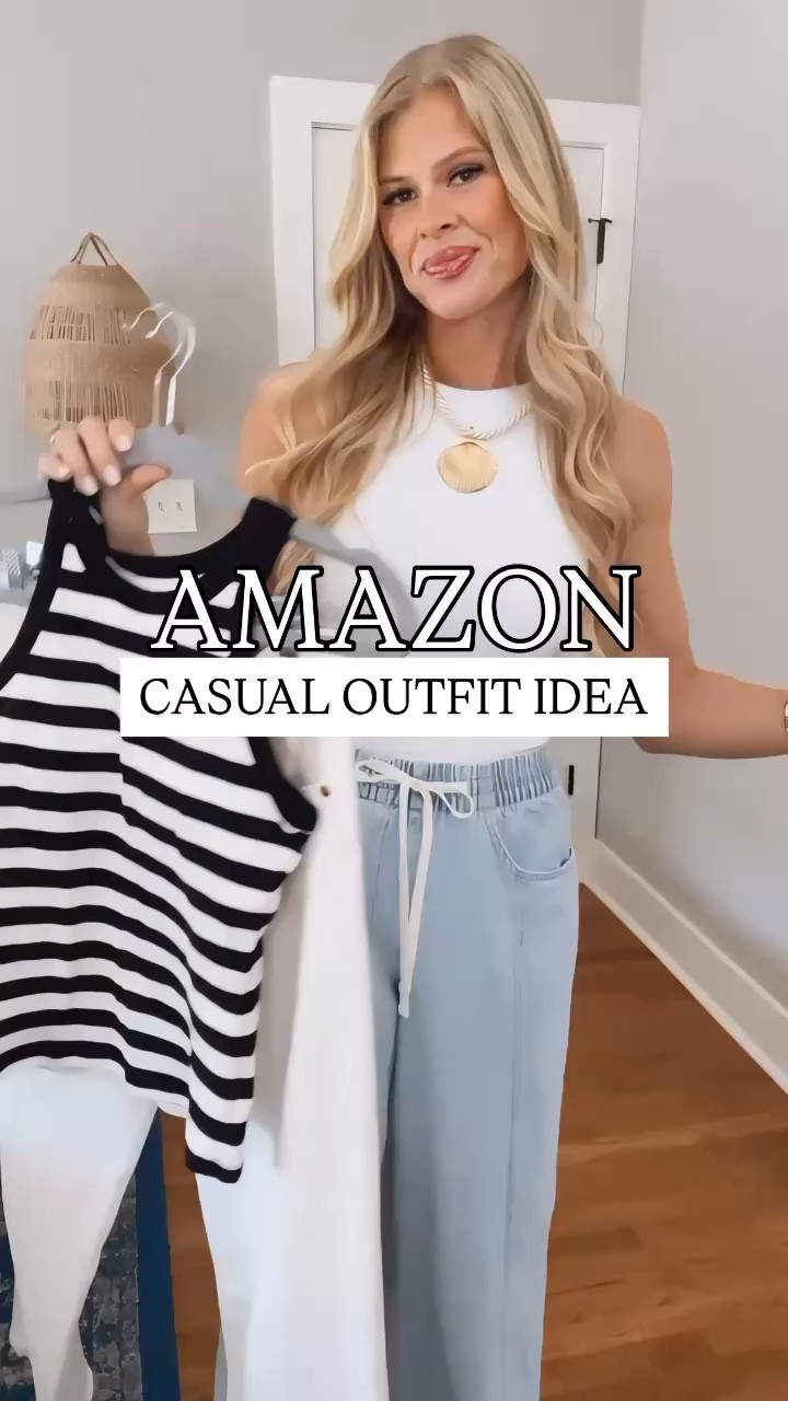 One of my all-time favorite outfits - and it’s all from Amazon! 😍 The white jeans are the best you will ever own and have the perfect amount of stretch, and the tank has a built in bra - no need to wear a bra? Yes please!

Wearing size small in the tank and size 28 in the jeans (I sized up)

#momstyle #mommusthaves #springstyle #amazondeals #amazonfashionfinds 

#LTKTall #LTKootd #LTKSaleAlert