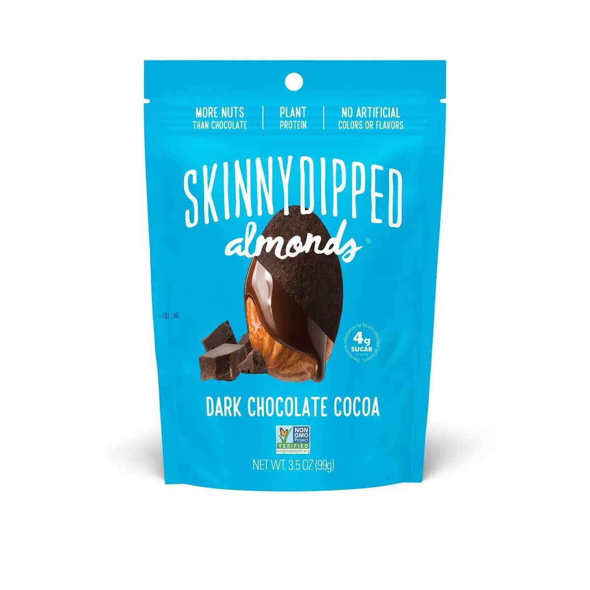 SkinnyDipped Dark Chocolate Candy Cocoa Almonds - 3.5oz | Target