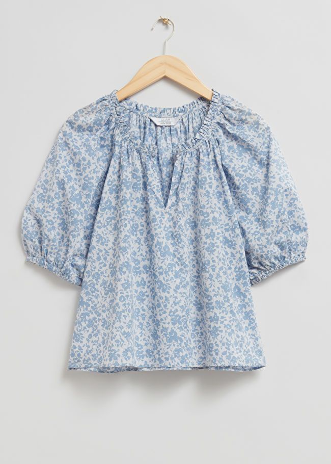 Loose-Fit Frilled Edge Blouse | & Other Stories US