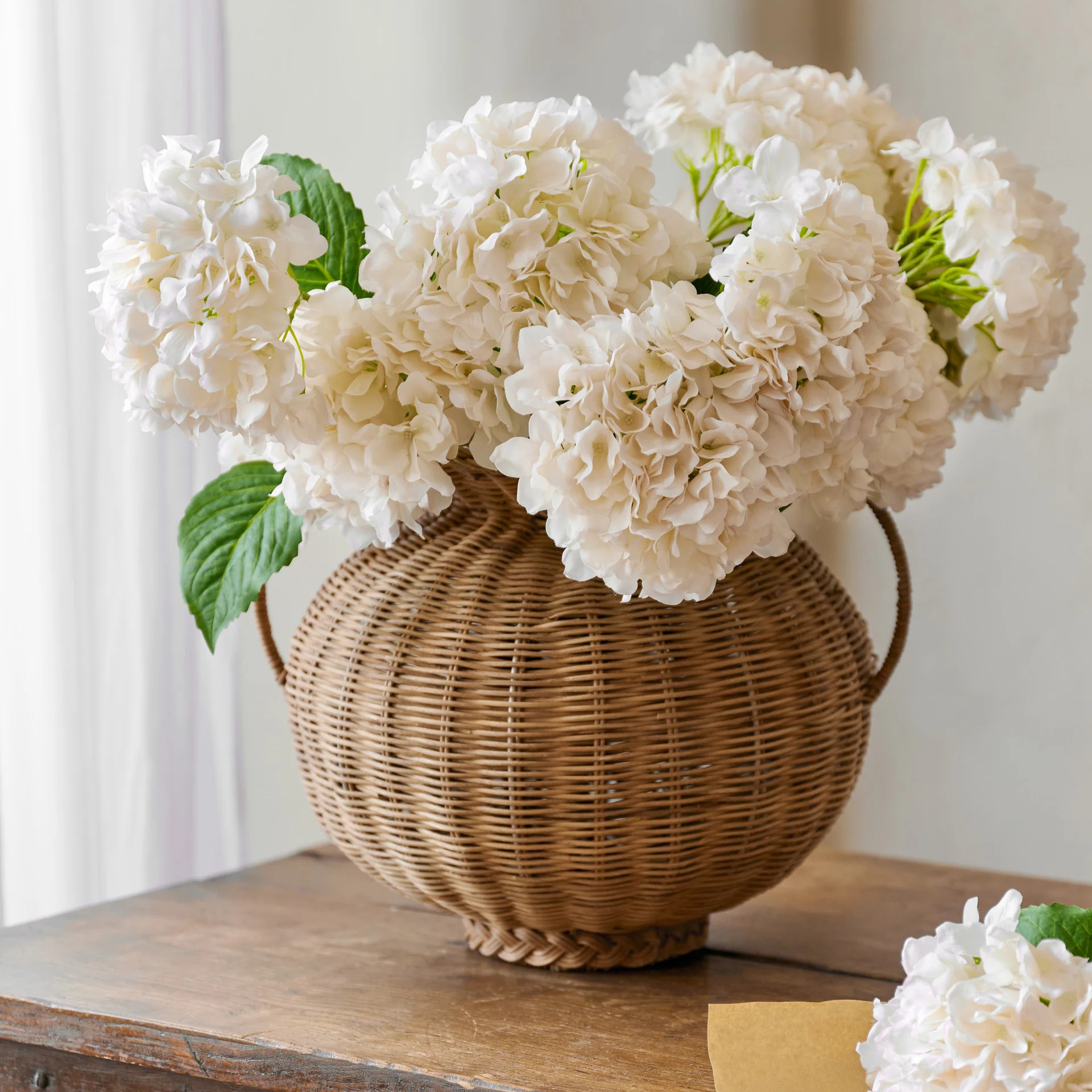 Remi Vase Cream Hydrangea Bundle | Magnolia