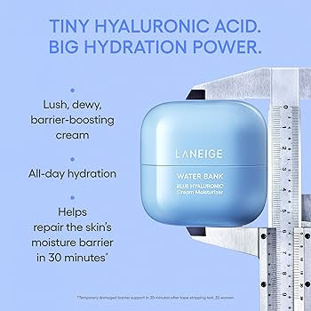 LANEIGE Water Bank Blue Hyaluronic Acid Cream Daily Face Moisturizer: Hydrating Korean Lightweigh... | Amazon (US)