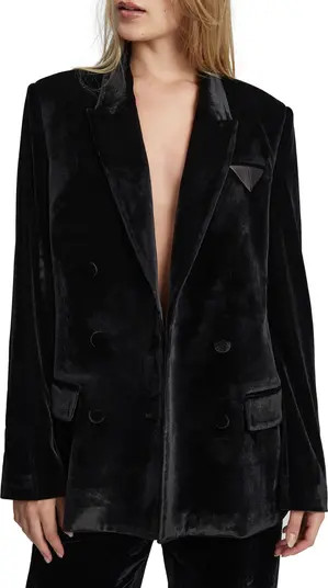 Bardot Soel Oversize Stretch Velvet Blazer | Nordstrom | Nordstrom