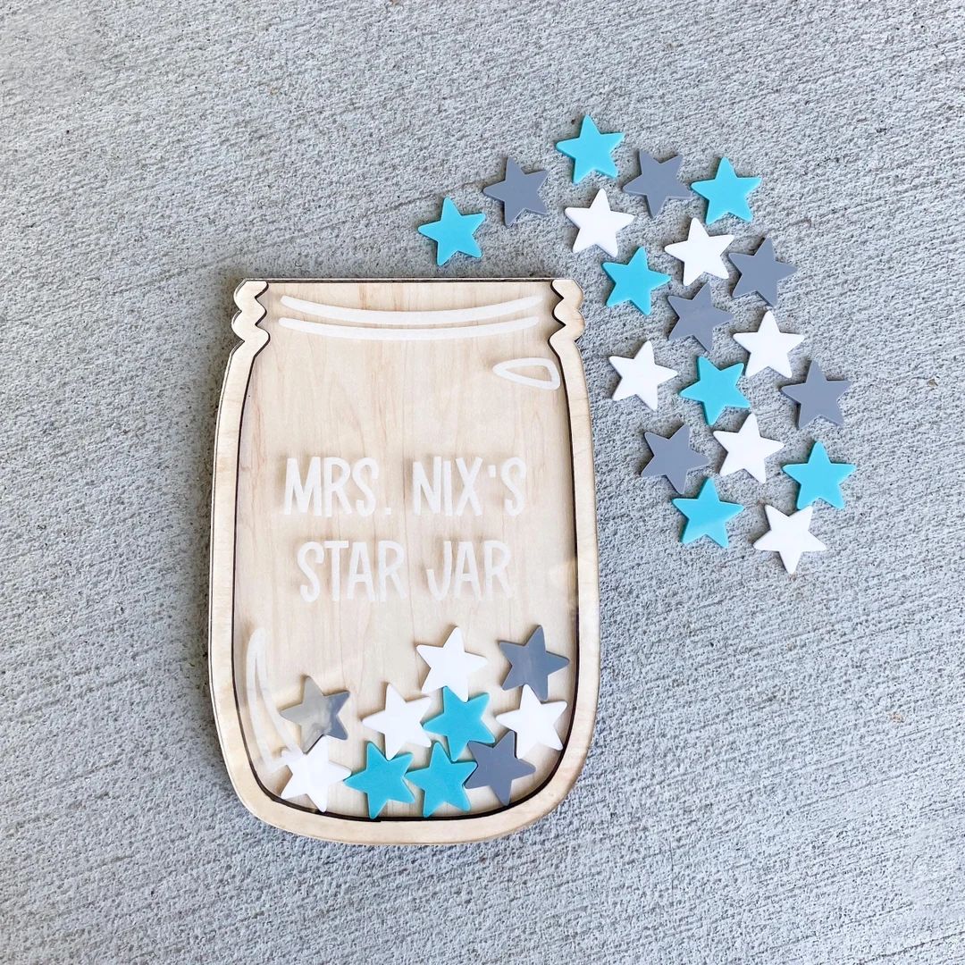 Star Reward Jar Classroom Reward Jar Kids Rewards Chart Chores Potty Training Teacher Personalize... | Etsy (US)