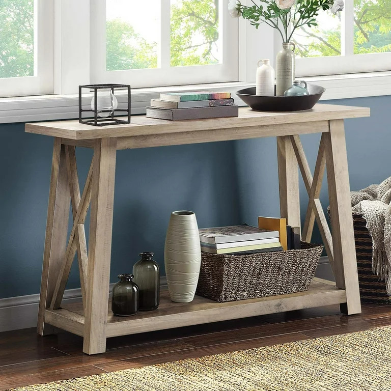 Better Homes & Gardens Granary Farmhouse Wood 36" Console Tab le, Espresso | Walmart (US)