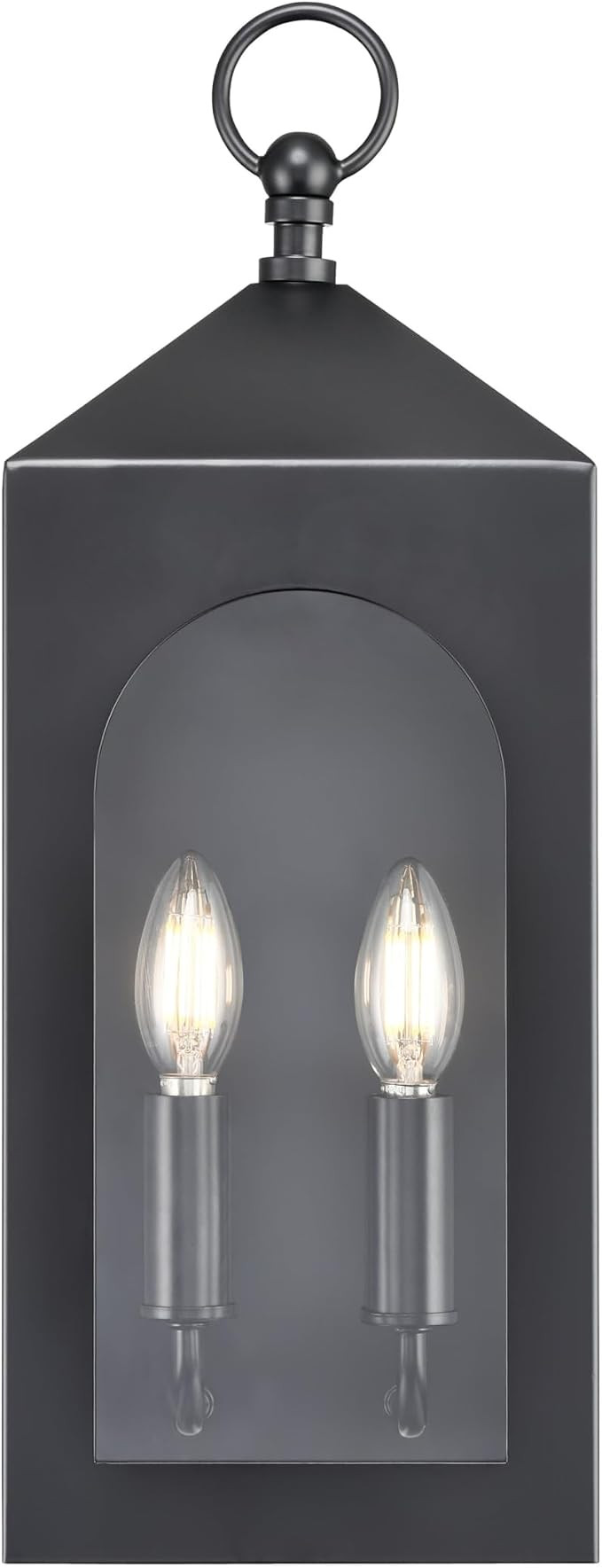ML Lighting 7802-PBK Bratton 2-Light Outdoor Wall Sconce in Powder Coated Black Finish | Amazon (US)
