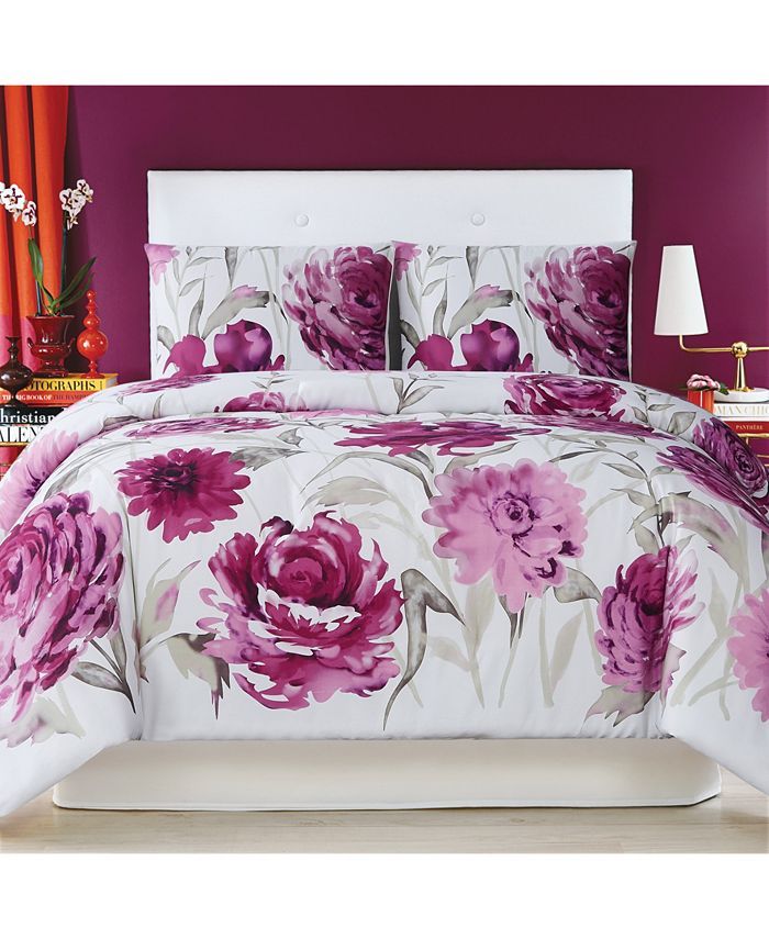 Christian Siriano Remy Floral Full/Queen Comforter Set | Macys (US)