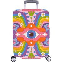 Psychedelic Luggage Cover, Groovy Vintage 70S Funky Eye 1970S Aesthetic Suitcase Hard Bag Washable Protector Small Large Carry Travel Gift | Etsy (US)