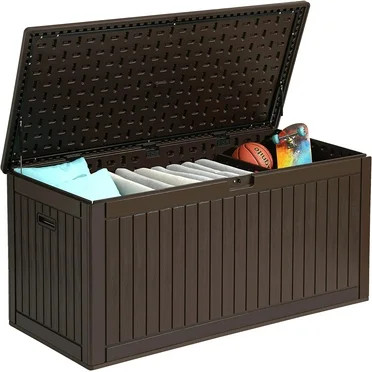 Dextrus XL 150 Gallon Large Deck Box, Outdoor Storage for Patio Furniture Cushions, Garden Tools ... | Walmart (US)
