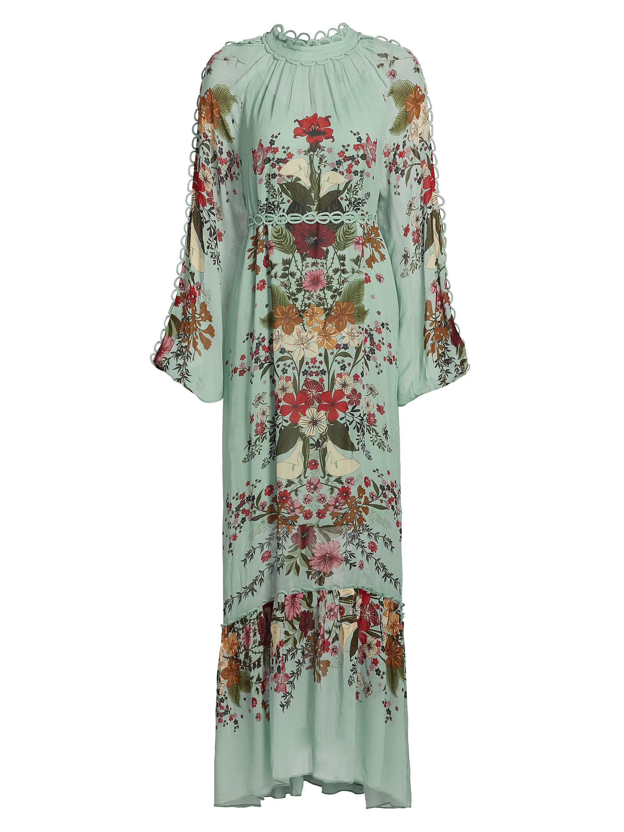 Beauty Bouquet Long-Sleeve Maxi Dress | Saks Fifth Avenue