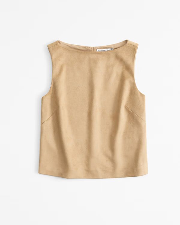 Vegan Suede Shell Top | Abercrombie & Fitch (US)