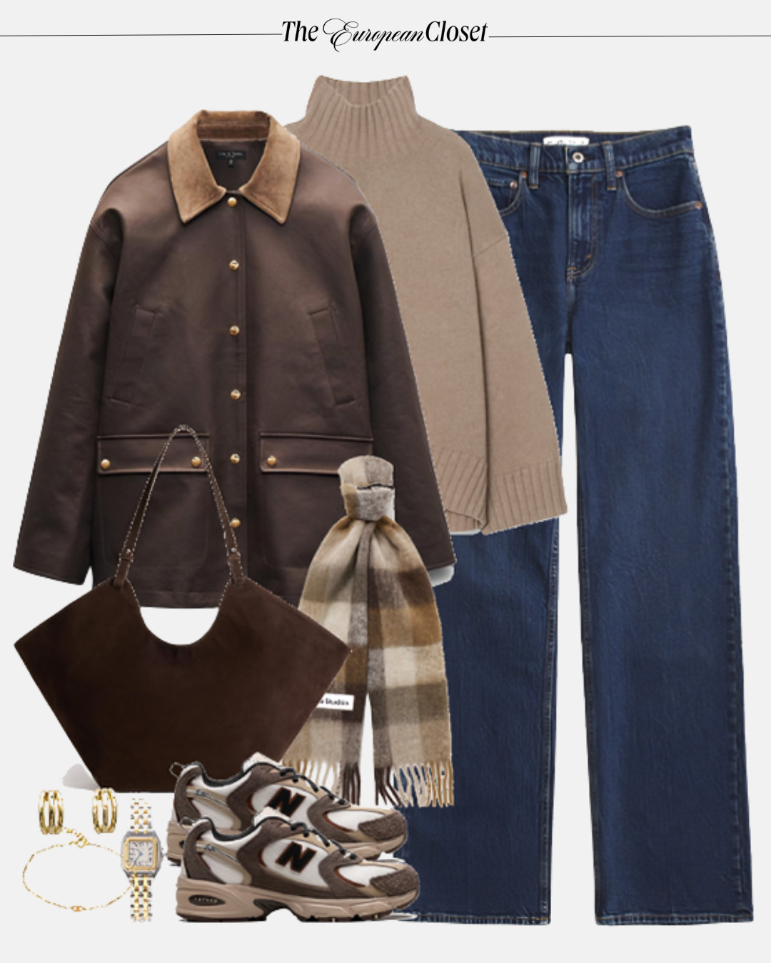 What I’d wear on a busy December day ❄️✨
The kind where you’re running errands, answering emails on the go, and trying to stay warm without looking like a walking duvet.

Outfit formula:
Cozy knit + structured jacket + straight-leg jeans + chunky sneakers + big bag
Simple, practical, and works every single time.

Why it works:
• The chunky knit keeps you warm without feeling bulky.
• The structured jacket adds polish and pulls everything together, even if you’re running around like crazy.
• Straight-leg jeans = comfy, flattering, and don’t drag on the ground when it’s cold and messy outside.
• Chunky sneakers so your feet survive the day.
• A big slouchy bag because December means… carrying everything.
• And of course, a scarf so you’re not freezing between stops.

Easy, warm, cute — exactly the energy December needs. 🤎✨ 

#theeuropeancloset #trendy #styleblogger #fashioninspo #ootd #outfitoftheday #fashionblogger #chicstyle #europeanstyle #stylediary #effortlessstyle #dailylookinspo #stylepost #virtualstyling #virtualstylist   

 #LTKootd #LTKSeasonal #LTKU