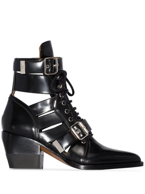 black Reilly 60 buckle embellished ankle boots | Farfetch (US)