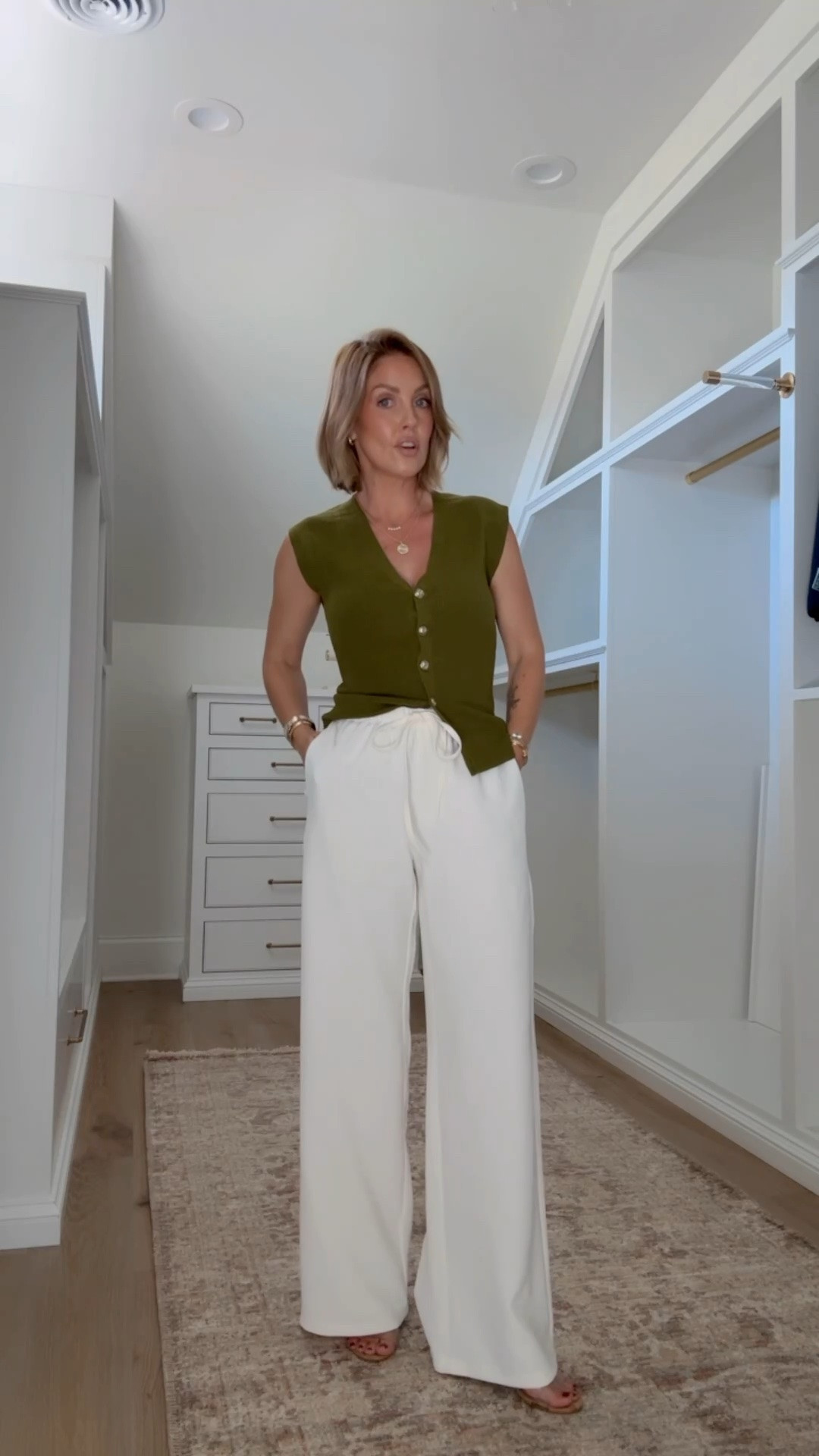 Love this look for early fall 🍁 XS Walmart top / XS Amazon wrinkle free pants

#LTKootd #LTKOver40 #LTKPetite