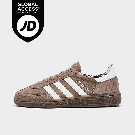 adidas Women's Originals Handball Spezial Casual Shoes in Chalky Brown/Off White/Gum Five Size: 7.0 | Finish Line (US)